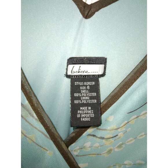 Believe Woman Light Blue Deep V-Neck Dress Size 6 Flutter Sleeve Y2K - Picture 4 of 6